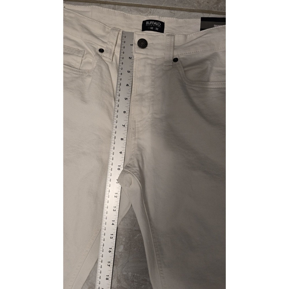 Buffalo David Bitton Jeans Skinny Max Stretch Mens 32x32 (32x31) White NWT Indie - Picture 9 of 11